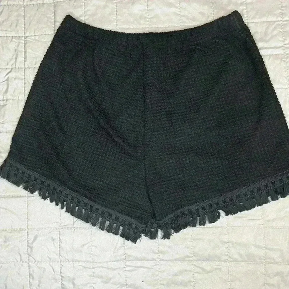 SHEIN Set Lune Tank Top And Fringe Trim Shorts Color Black Size Large - Picture 8 of 9